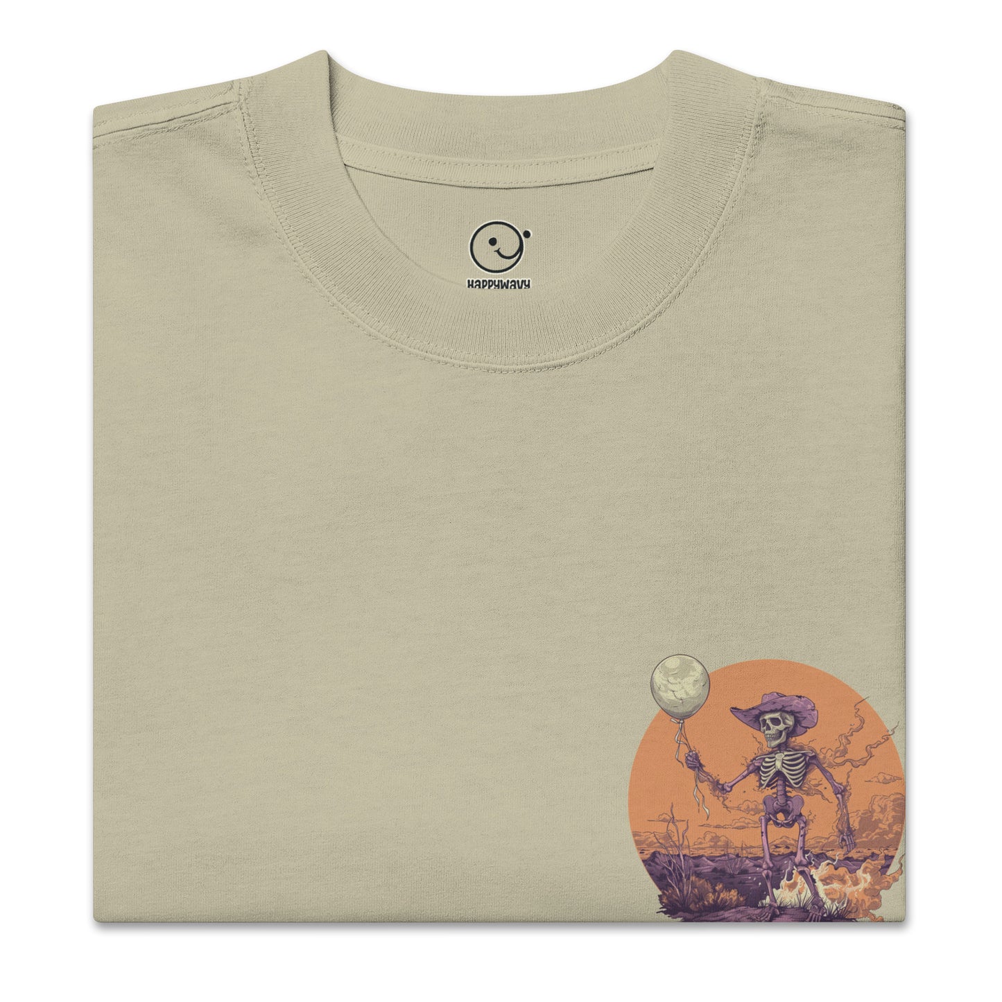 Aftermath - Oversized faded Tee - Eucalyptus