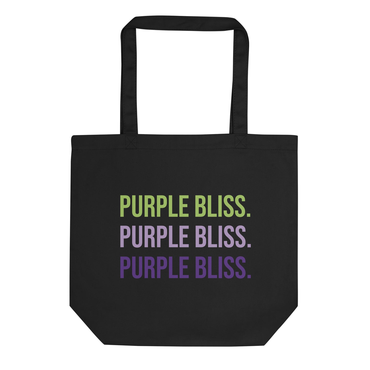 Purple Bliss - Eco Tote Bag - Happy Plants Collection - Black