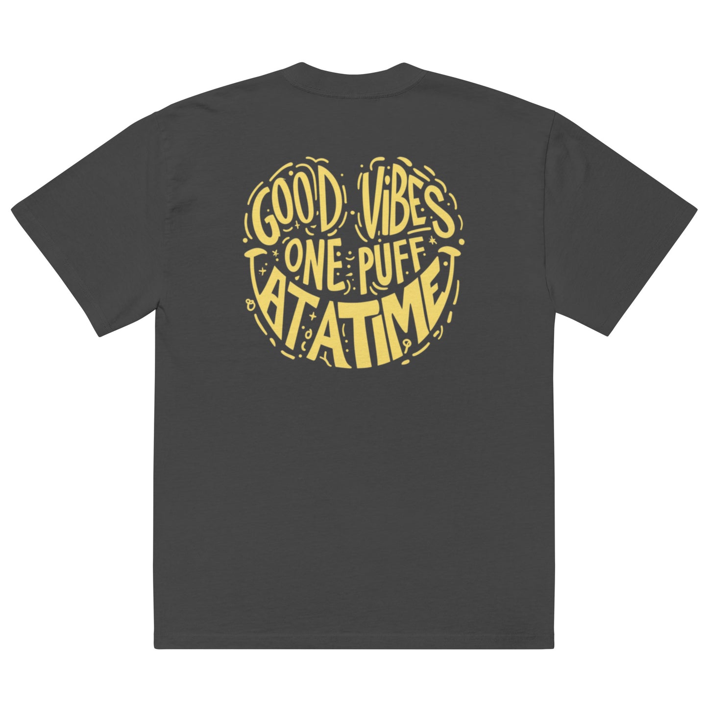 Good Vibes - Oversized faded Tee - Black