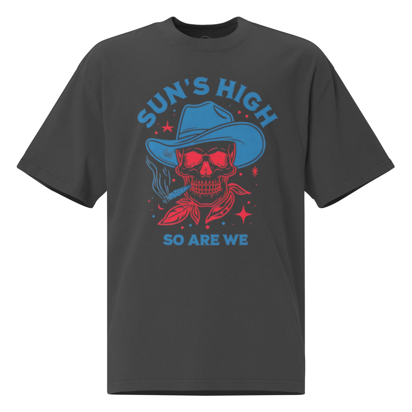 High Noon Cowboy - Oversized faded Tee - Black