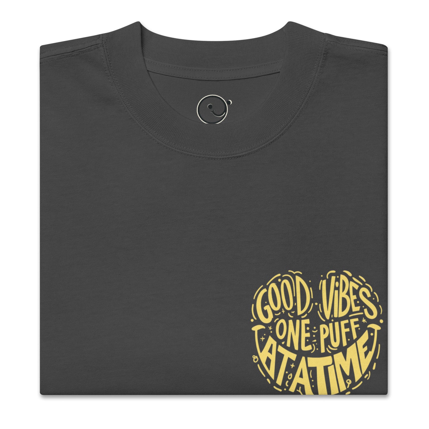 Good Vibes - Oversized faded Tee - Black