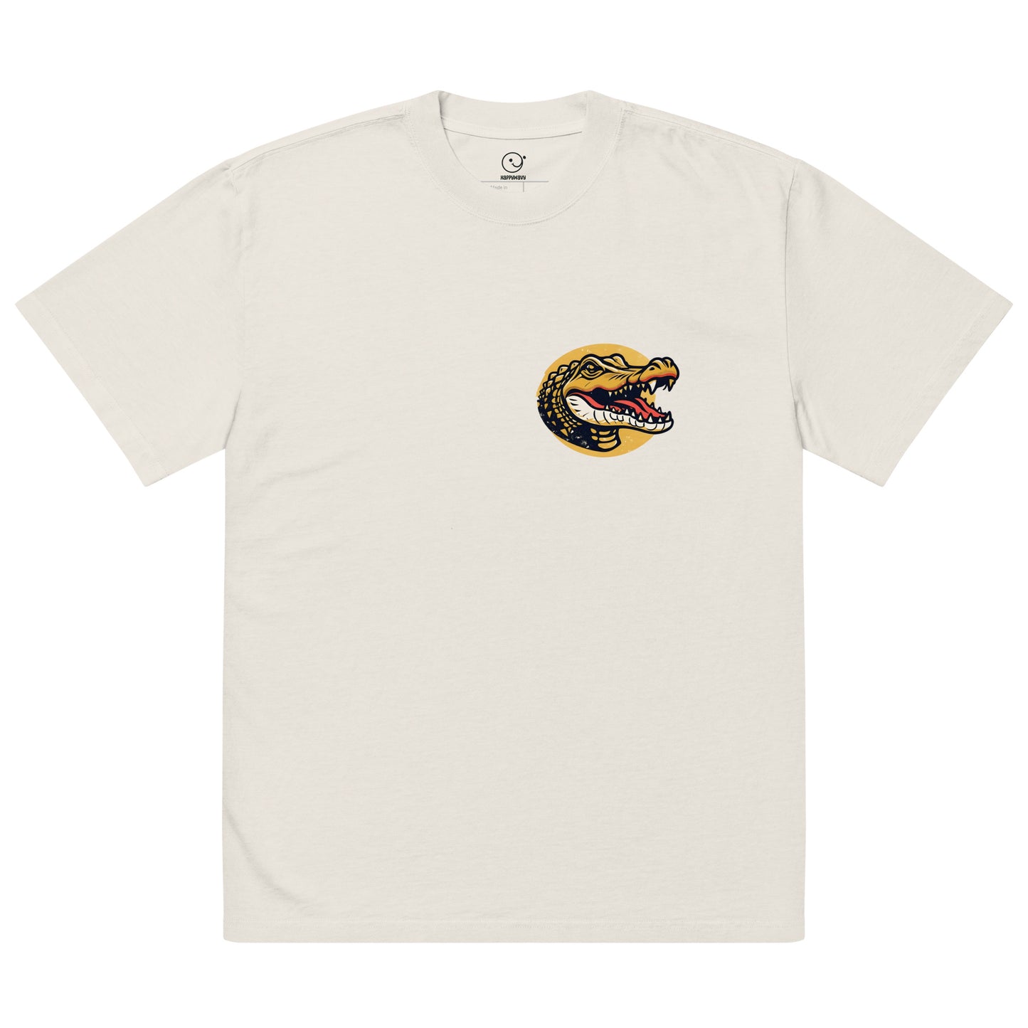 Gator Bite - Oversized faded Tee - Bone