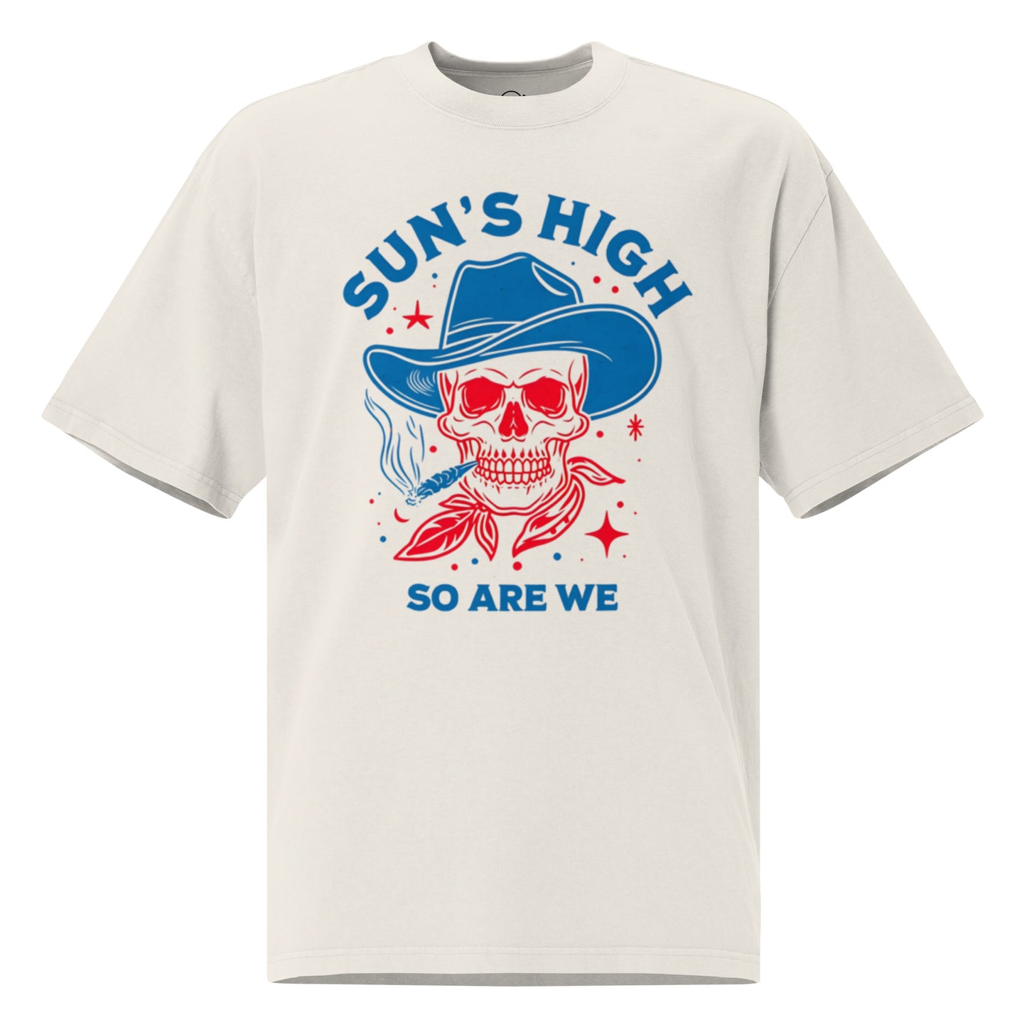 High Noon Cowboy - Oversized faded Tee - Bone