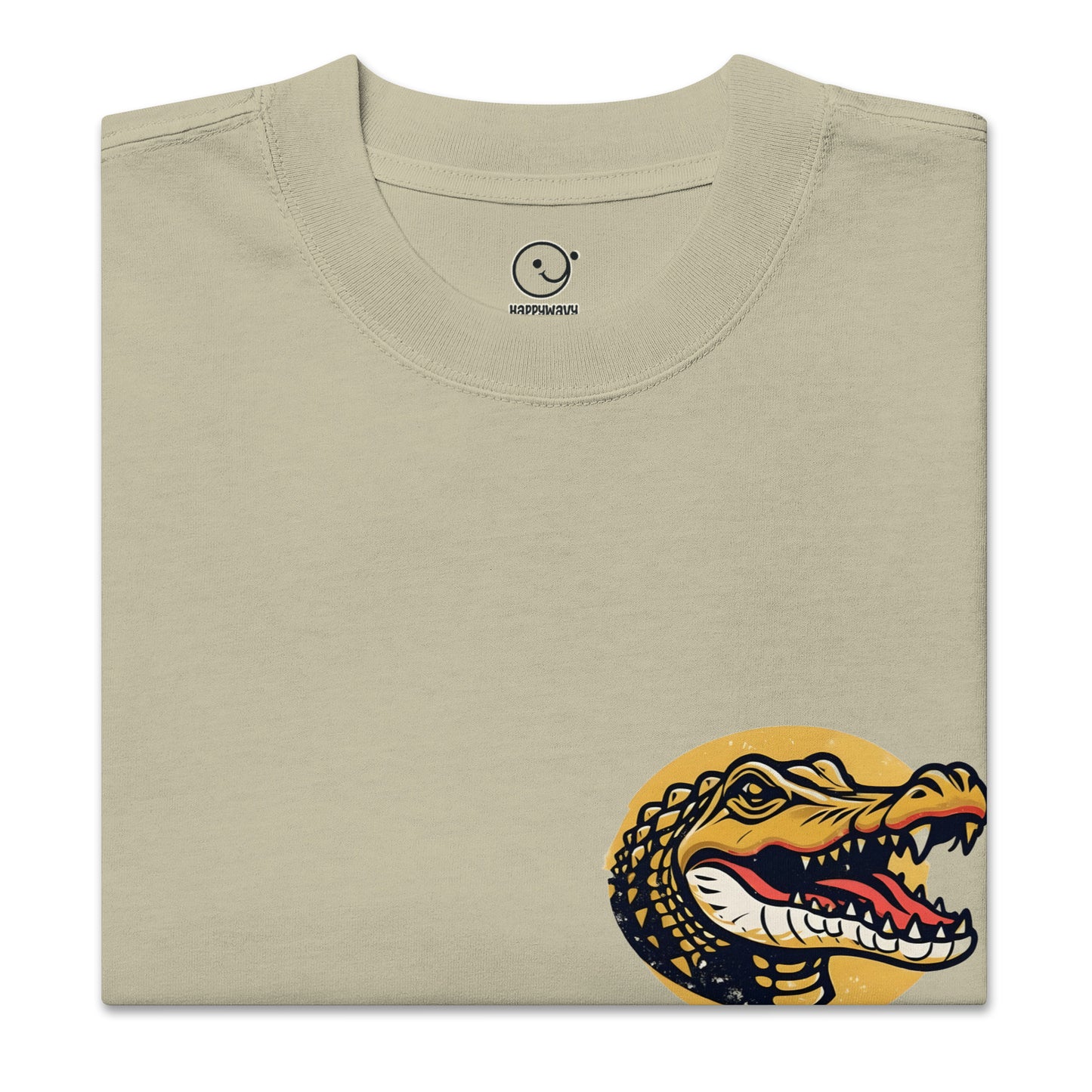 Gator Bite - Oversized faded Tee - Eucalyptus