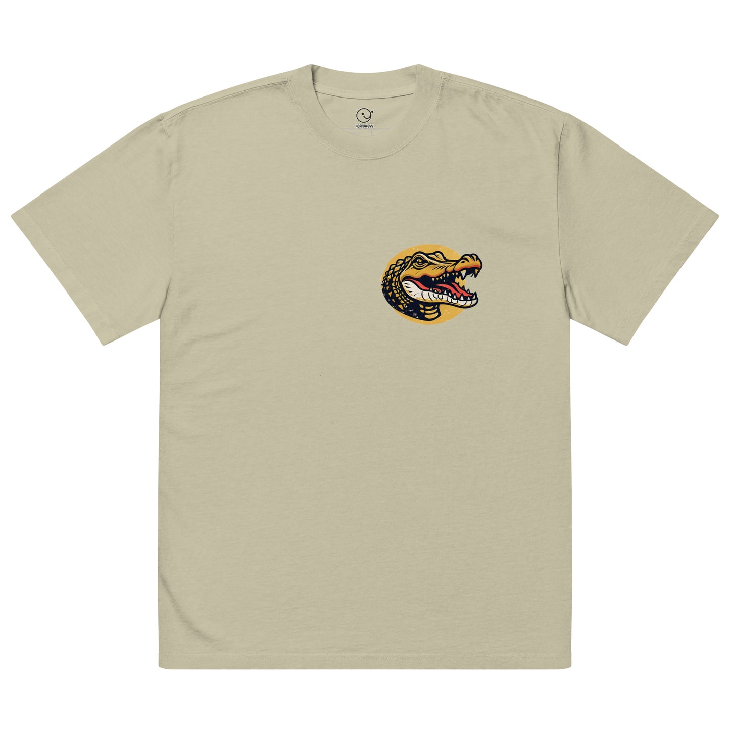 Gator Bite - Oversized faded Tee - Eucalyptus