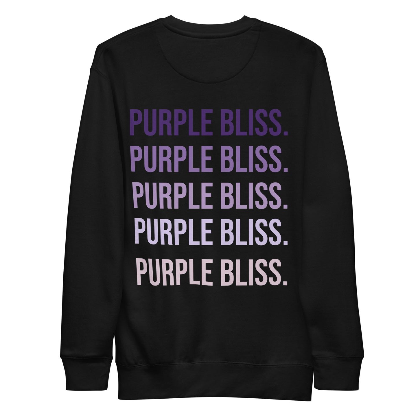 Purple Bliss - Printed Sweatshirt - Happy Plants Collection - Black