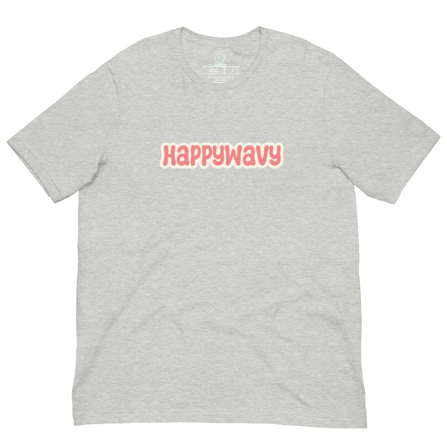 Happy Wavy Classic Logo - Printed Tee - Essentials Collection - Grey