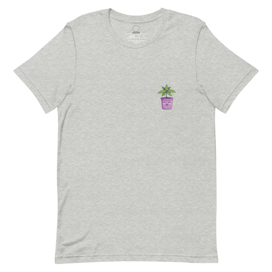 Purple Bliss - Printed Tee - Happy Plants Collection - Grey