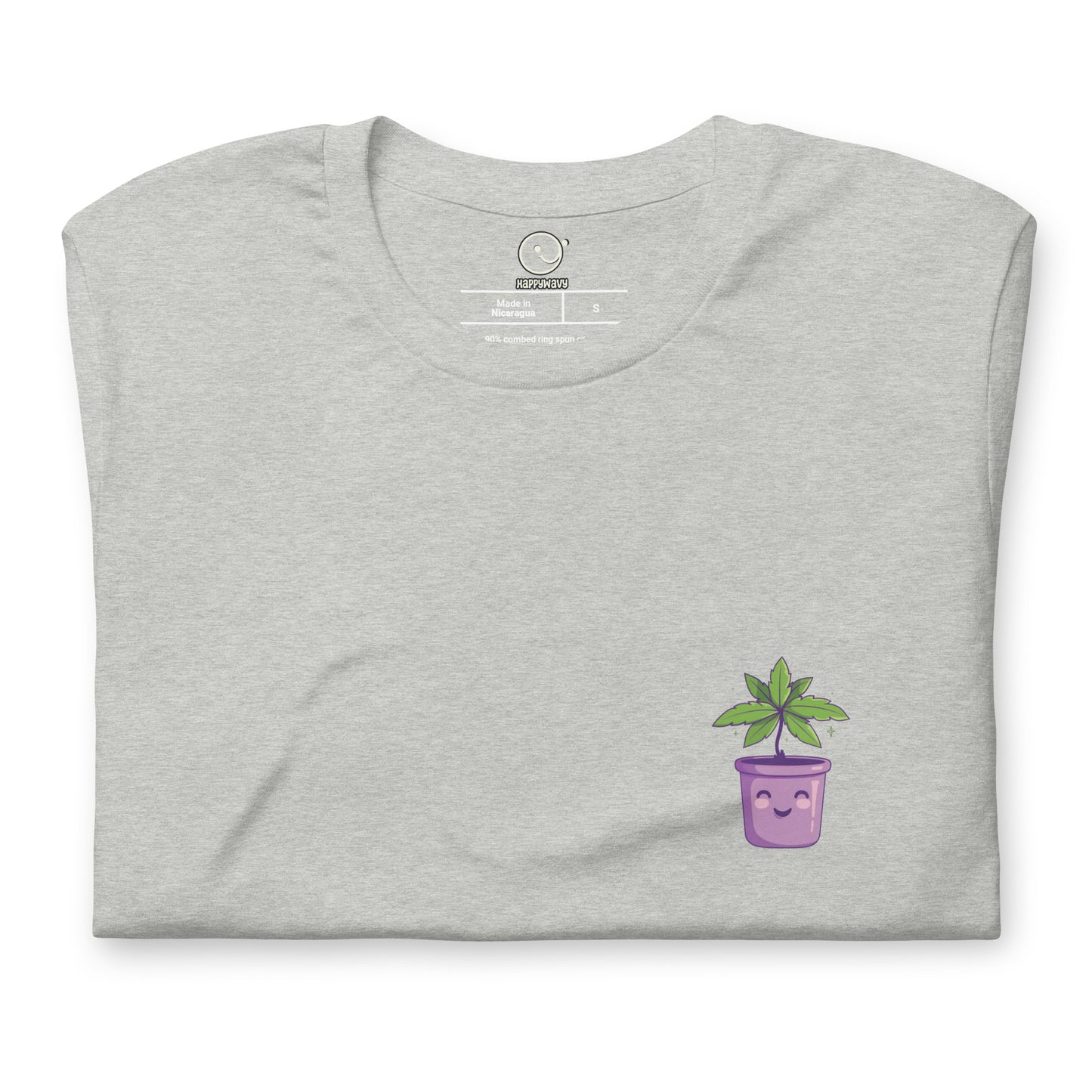 Purple Bliss - Printed Tee - Happy Plants Collection - Grey