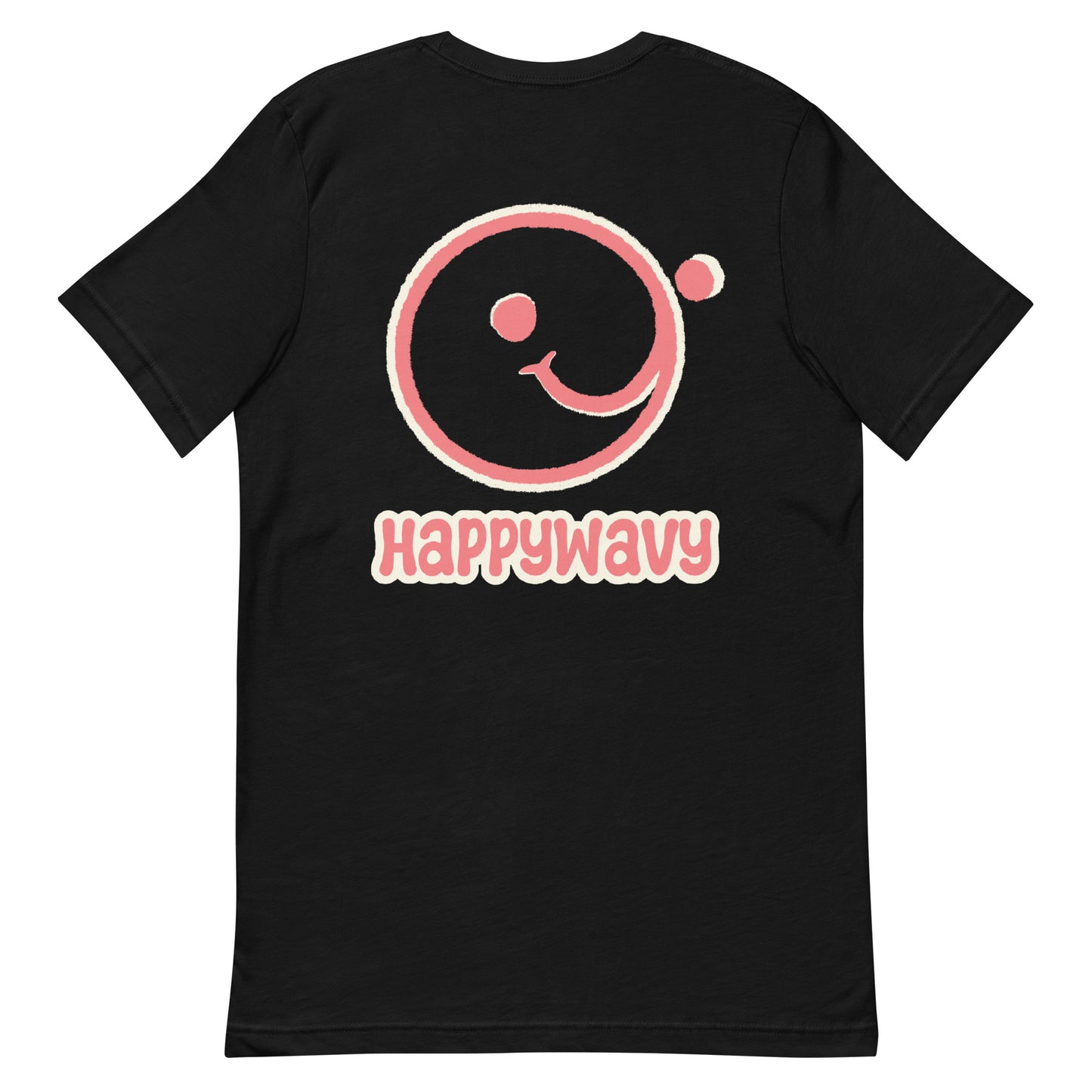 Happy Wavy Classic Logo - Printed Tee - Essentials Collection - Black