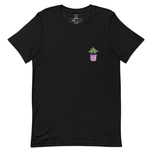 Purple Bliss - Printed Tee - Happy Plants Collection - Black