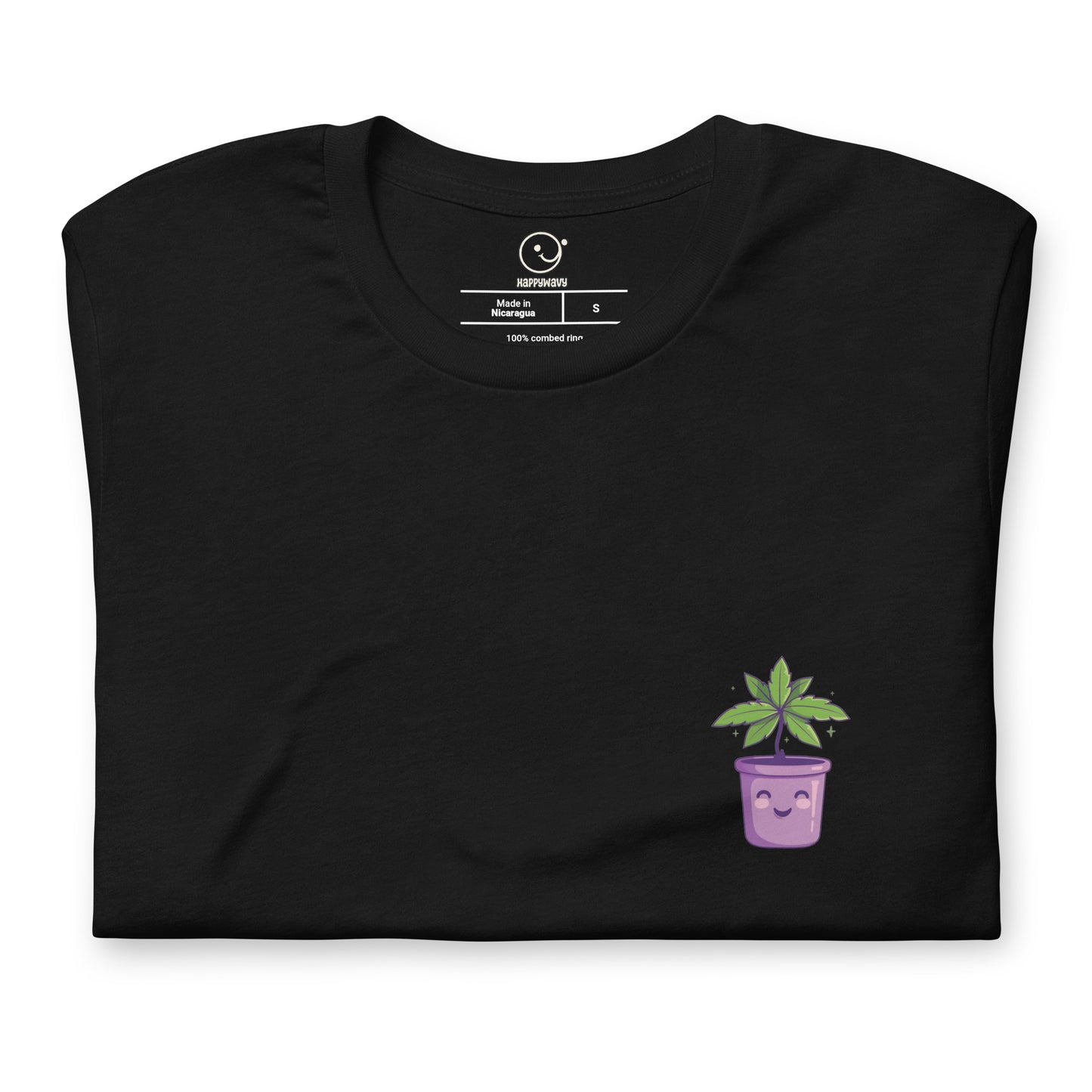 Purple Bliss - Printed Tee - Happy Plants Collection - Black