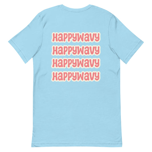 Wavy Wavy Wavy - Printed Tee - Ocean Blue