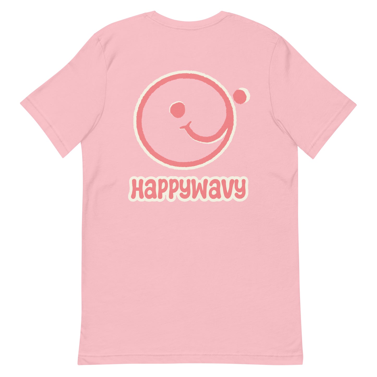 Happy Wavy Classic Logo - Printed Tee - Essentials Collection - Pink