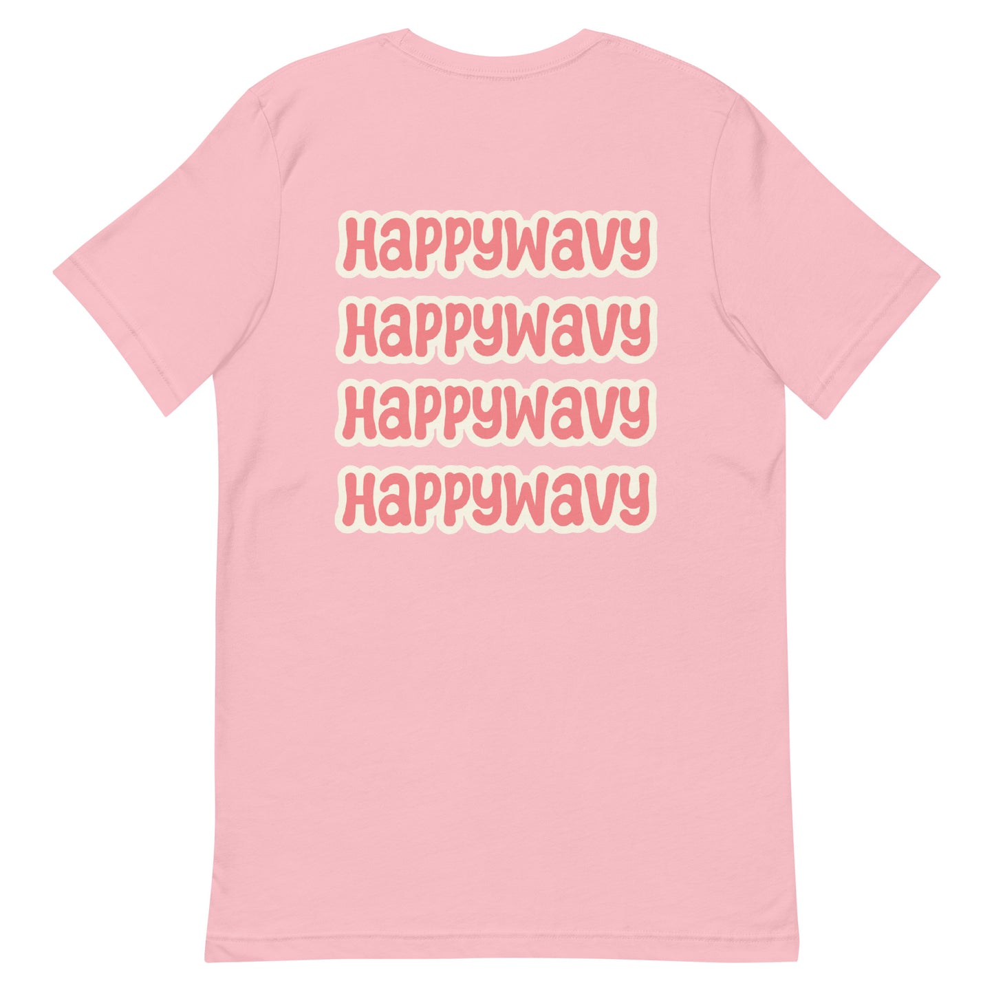 Wavy Wavy Wavy - Printed Tee - Pink