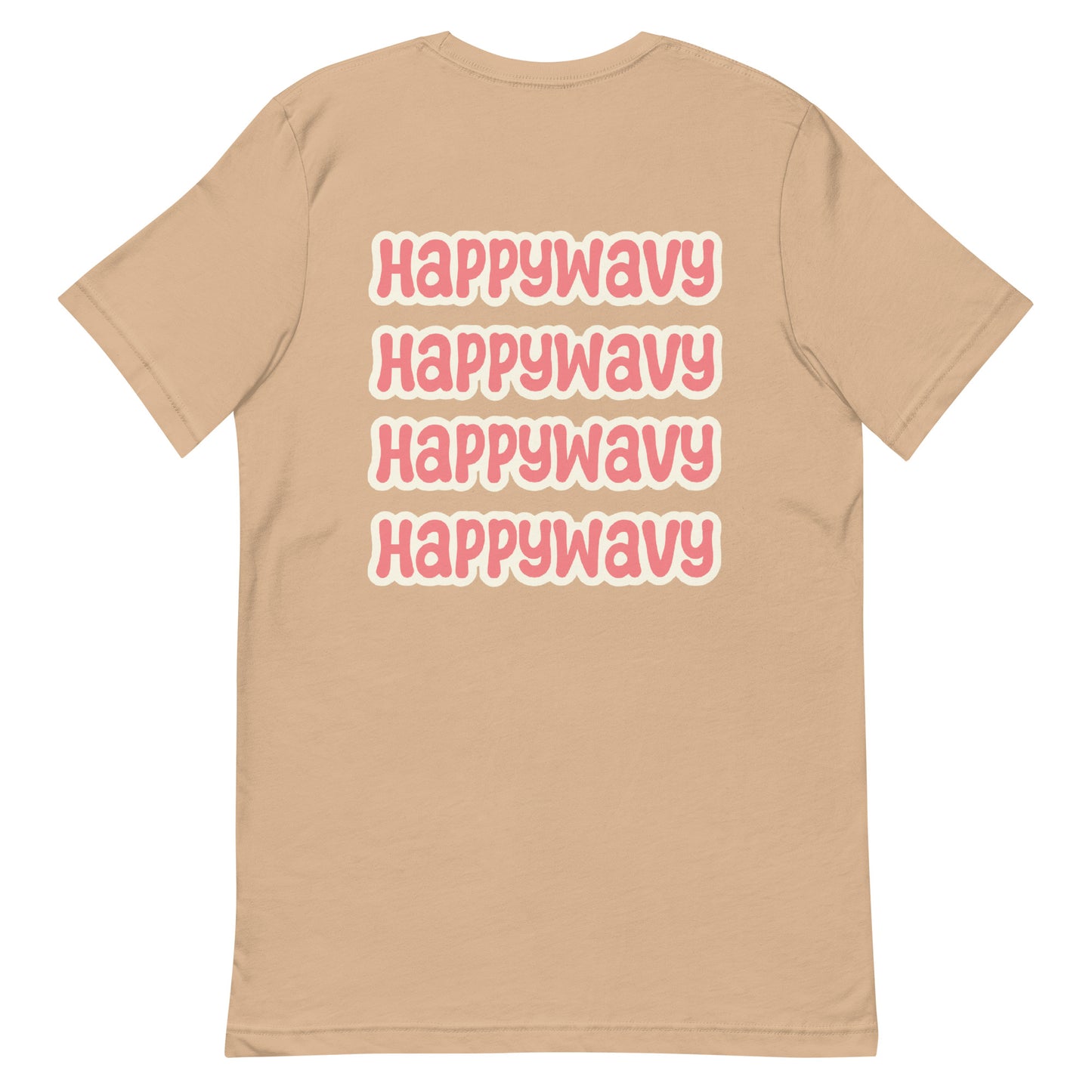 Wavy Wavy Wavy - Printed Tee - Tan