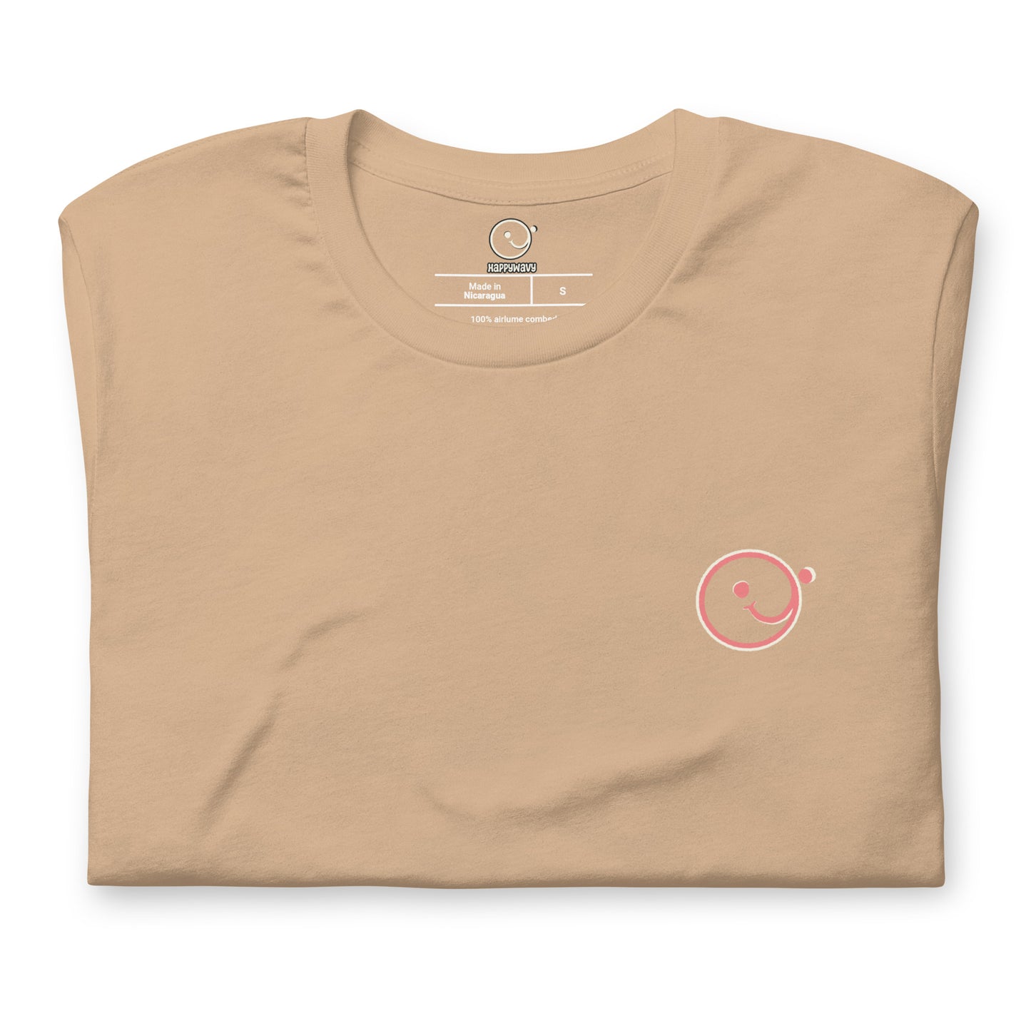 Wavy Wavy Wavy - Printed Tee - Tan