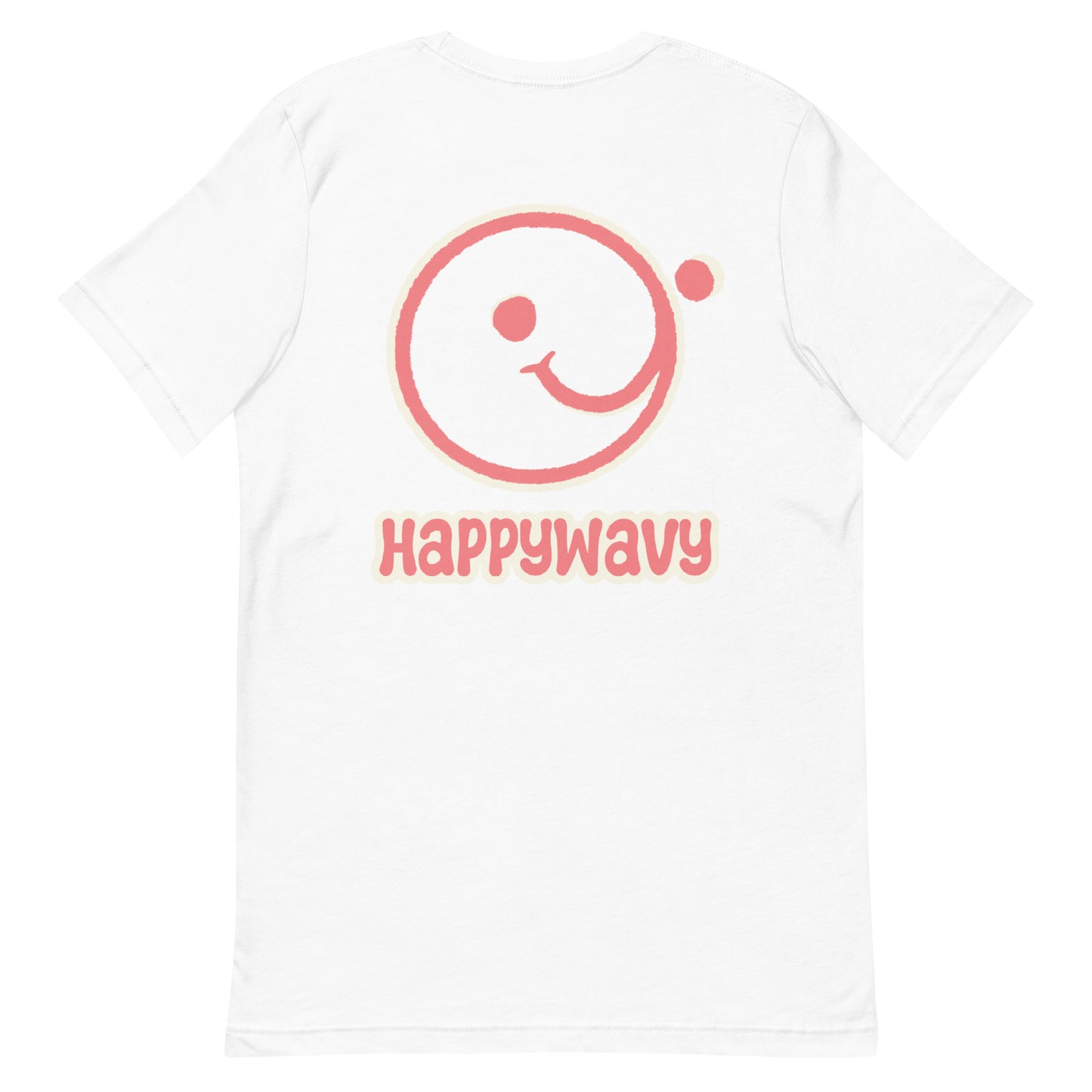 Happy Wavy Classic Logo - Printed Tee - Essentials Collection - White