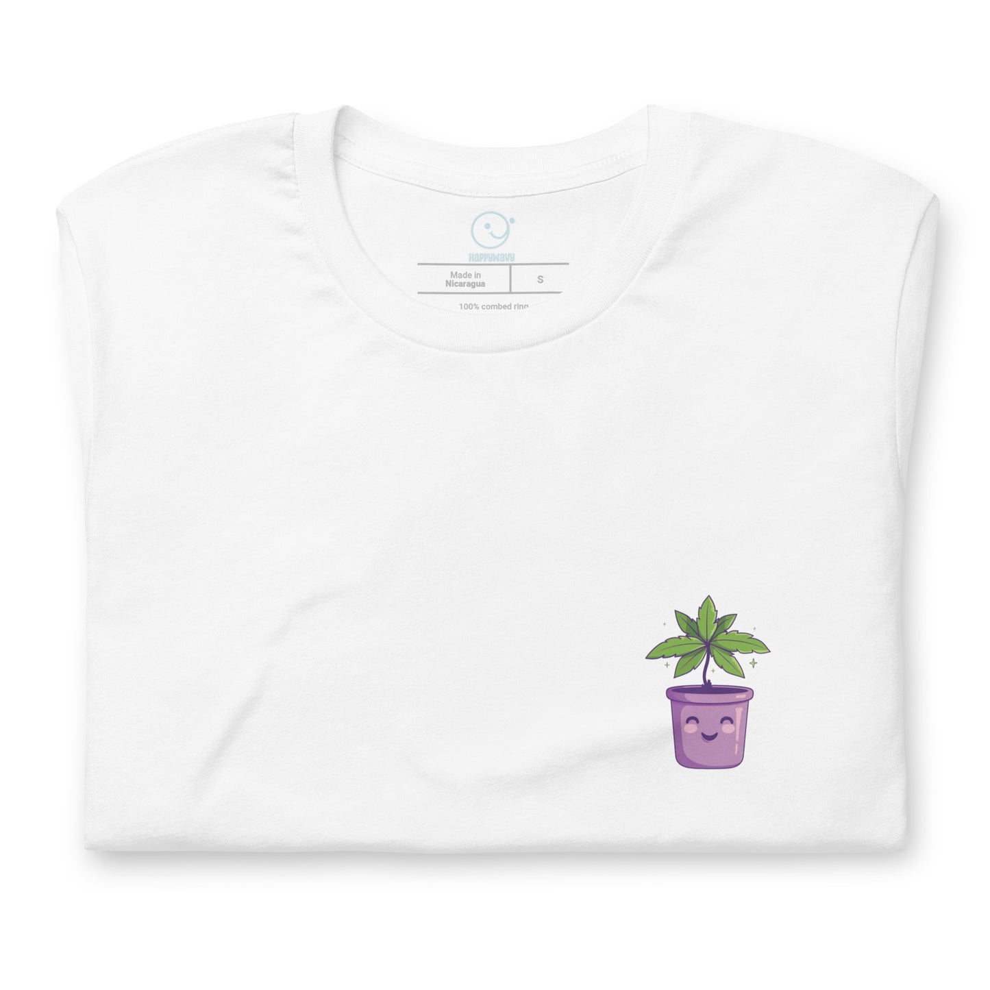 Purple Bliss - Printed Tee - Happy Plants Collection - White