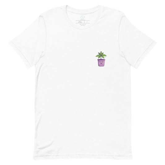 Purple Bliss - Printed Tee - Happy Plants Collection - White