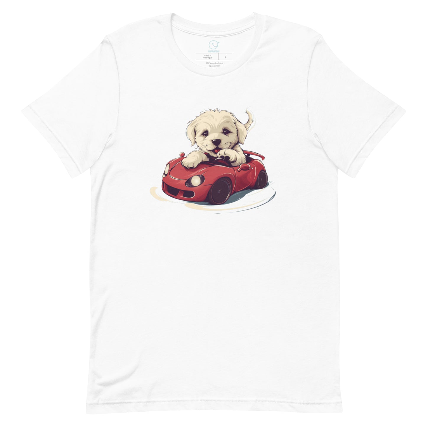 Puppy Joyride - Printed Tee - White