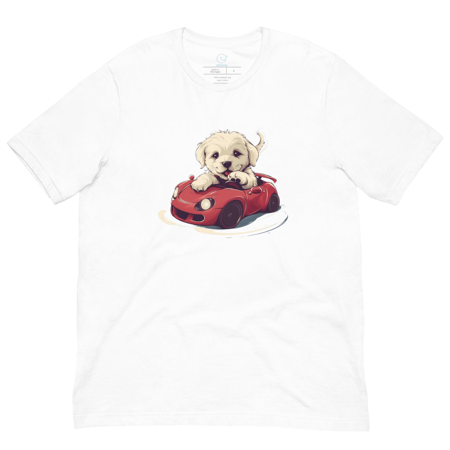 Puppy Joyride - Printed Tee - White