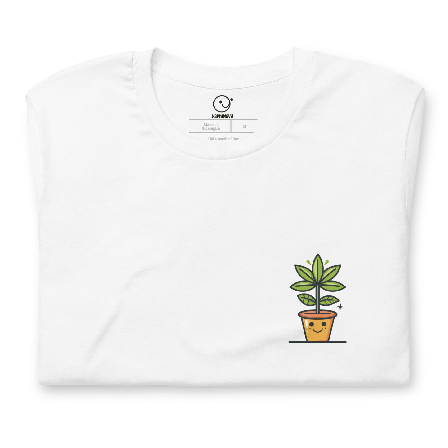 Spread Joy - Printed Tee - Happy Plants Collection - White